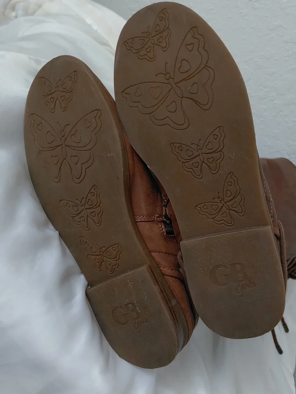 GB Girls Cognac Leather Ankle Boot